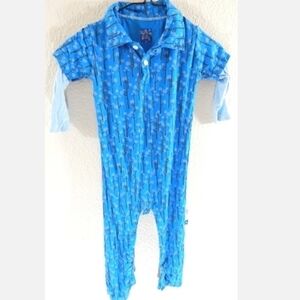 Kickee Pants Tree Print Collared Romper